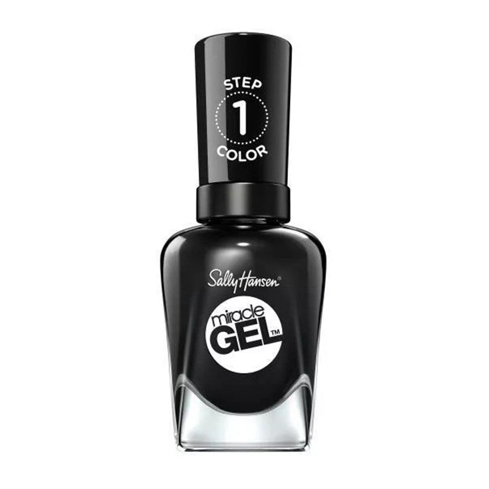 Sally Hansen Miracle Gel Nail Color, Black, 0.5 Oz